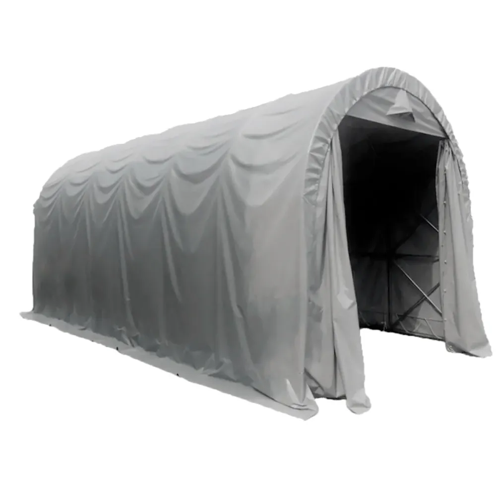 Fornorth Draagbaar Garage Replacement Tarp 4x8m, Light grey