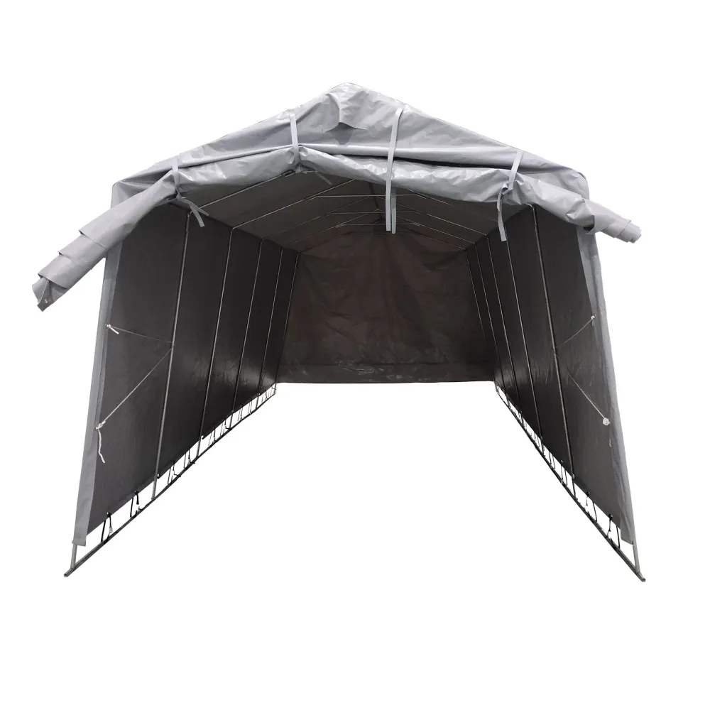 Fornorth Portable Garage Replacement Tarp 3,4x7m, Light grey