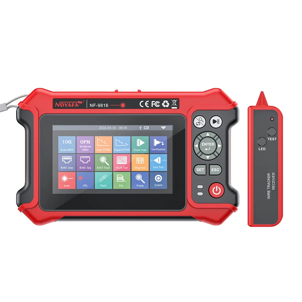 Noyafa NF-9816 OTDR Pro multifunzione | Tester diagnostico ottico e di rete tutto uno con 10G OPM, mappa eventi, rilevamen...