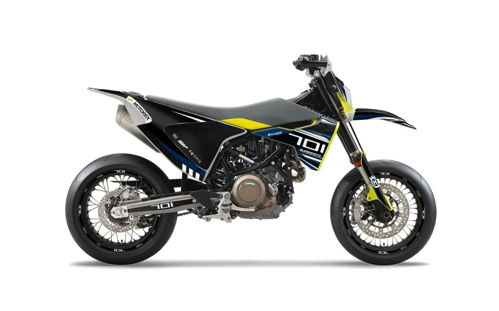 Opvouwbare werkbank Husqvarna 701 GRAPHICS - "Vortex" (Black/Blue)