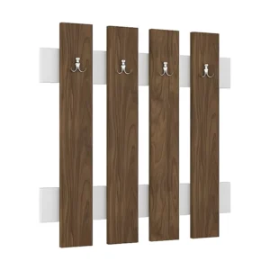 Porte-Manteau Murale Morena, Noyer, 72x4x72 cm, EPIKASA - Met Garantie