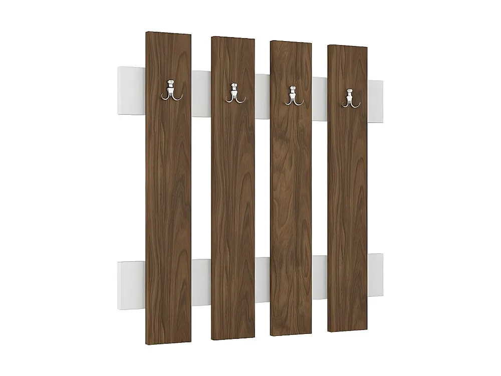 Porte-Manteau Murale Morena, Noyer, 72x4x72 cm, EPIKASA - Met Garantie