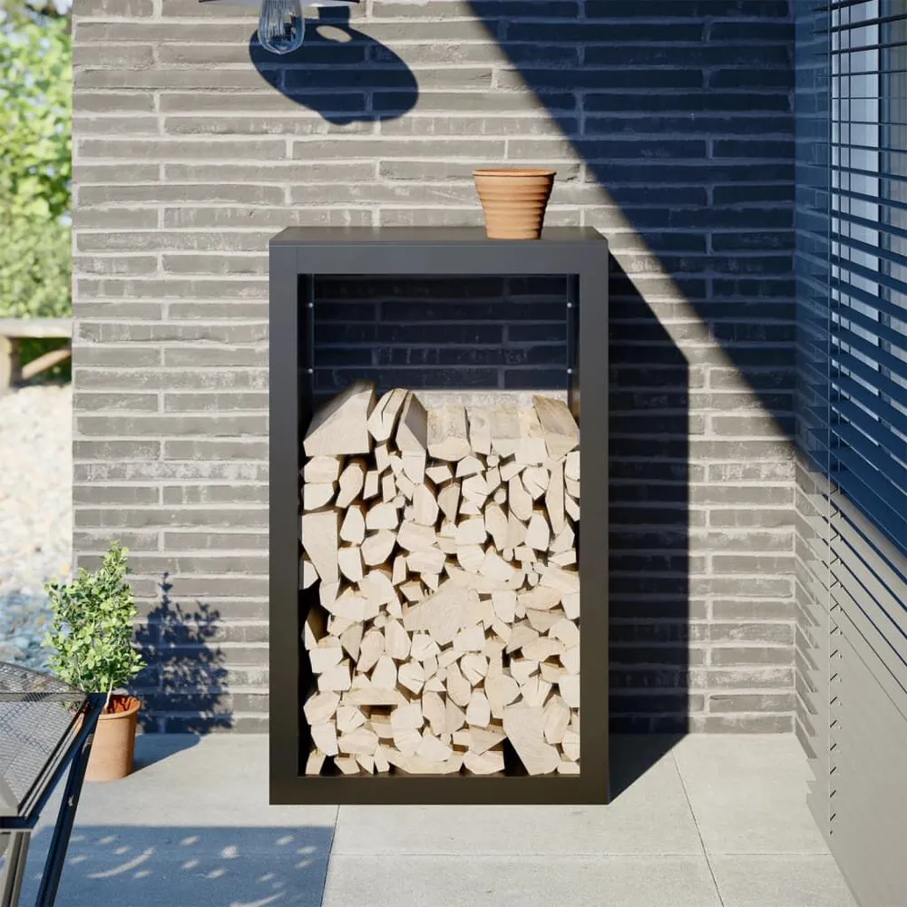 Professionele Zware Uitvoering Haardhoutrek 60x40x100 cm staal zwart
