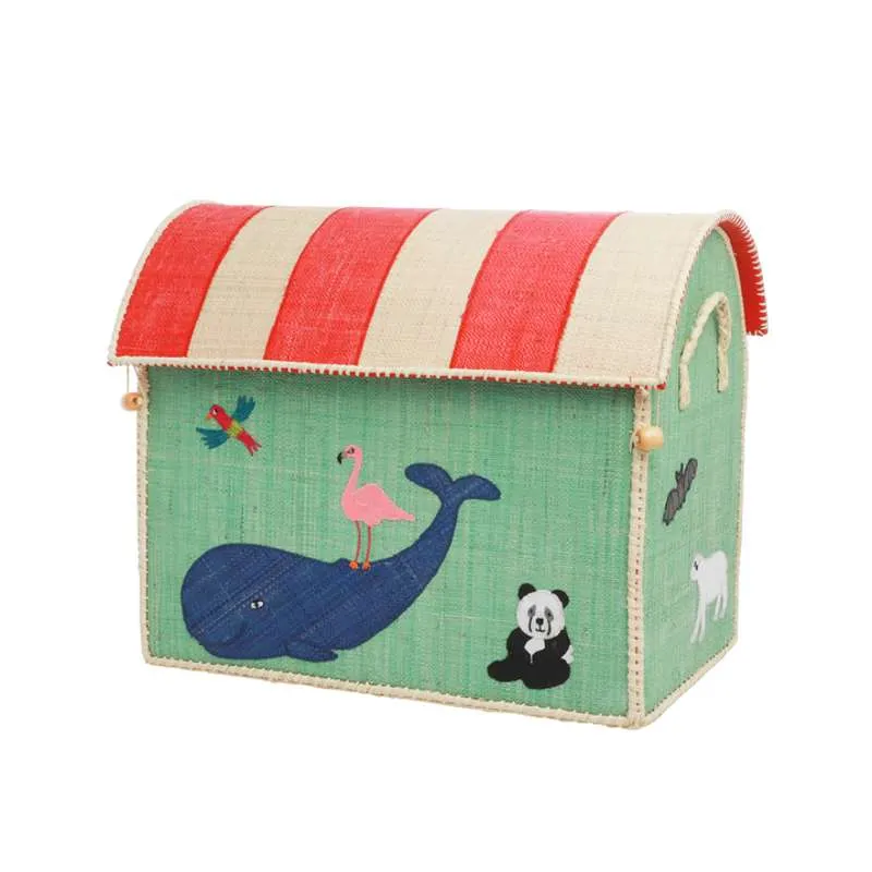 Wandrek RICE Raffia Opberg Huis - Dieren - Middelgroot