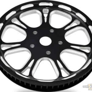 Virtue Pulley Contrast Cut Platinum 1" 66.0 teeth Harley-Davidson