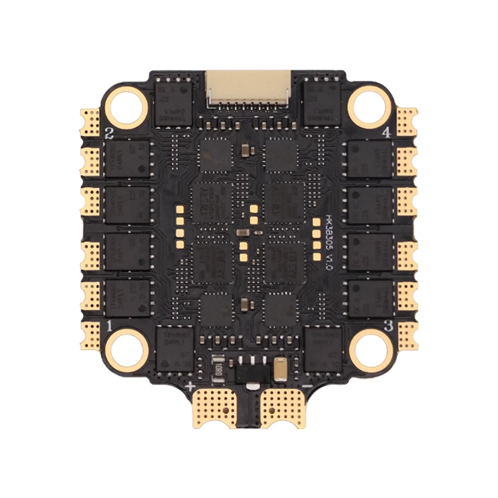 HAKRC 3B60A 60A 4--1 ESC FPV Drone – 2-8S, BLHeli_32, 30.5x30.5mm Mount, Damped Light