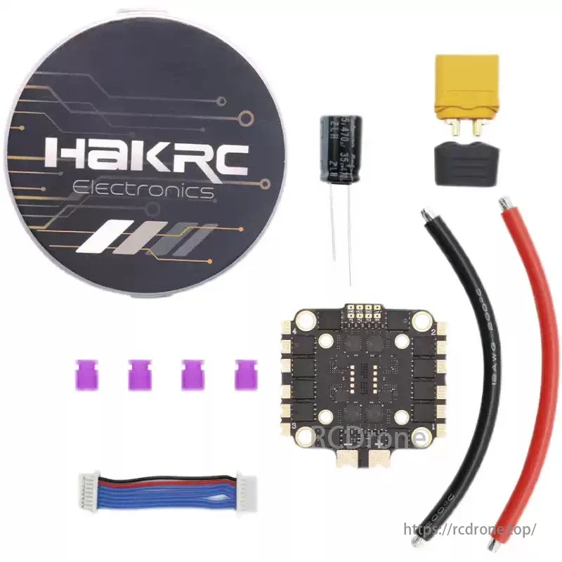 HAKRC 3B60A 60A 4--1 ESC FPV Drone – 2-8S, BLHeli_32, 30.5x30.5mm Mount, Damped Light