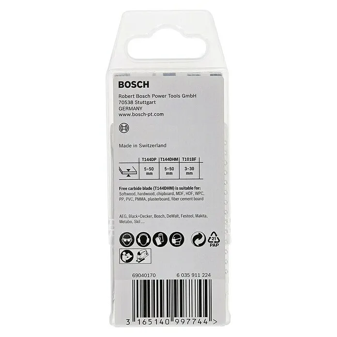 Bosch Decoupeerzaagbladenset - Hout, 15 -delig, T-schacht