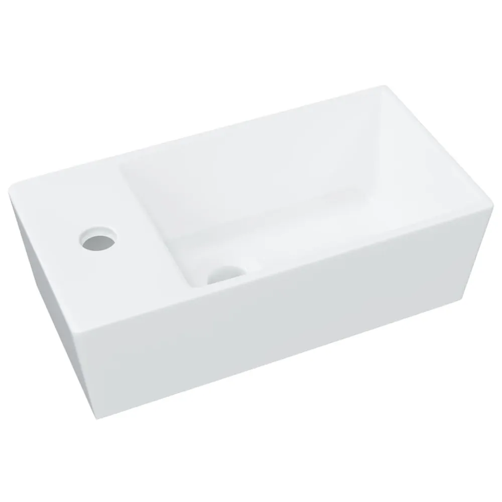 Professionele Kwaliteit Wasbak 48x25x15 cm keramiek wit
