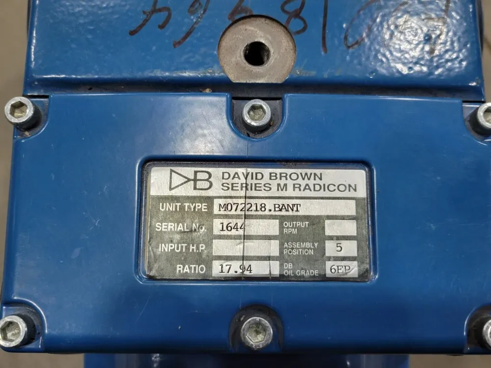17.94:1 Ratio Gear Reducer Ratio M072218.BANT