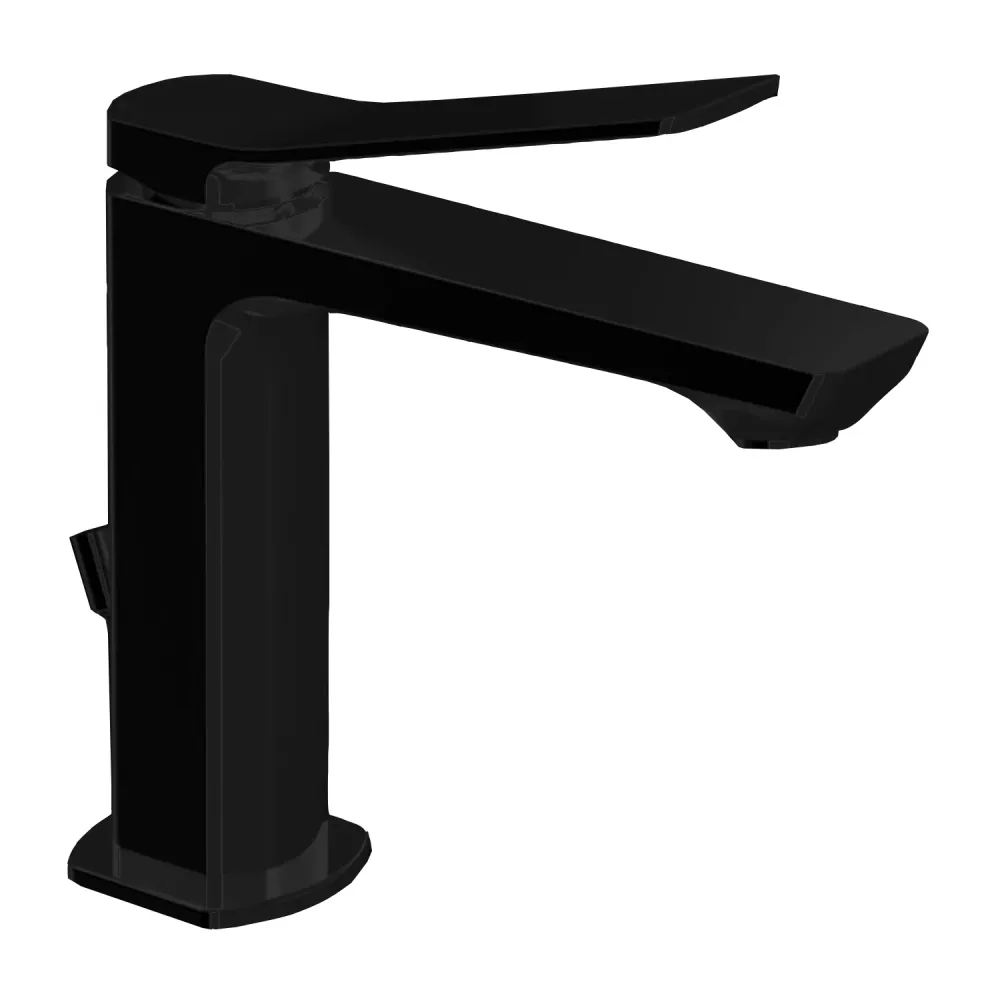 Basin mixer automatic drain Paffoni Tilt Matte Koolzwart met 6 Mondstukken