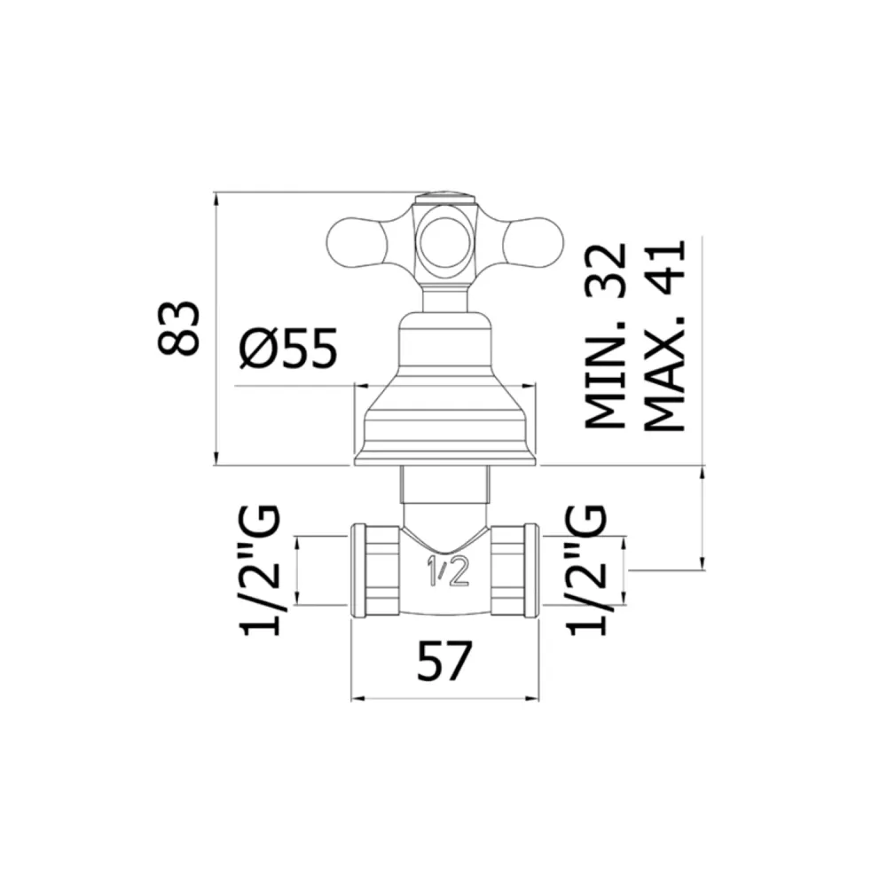 Built- faucet Paffoni Iris series - Copper-colored Corrosiebestendig