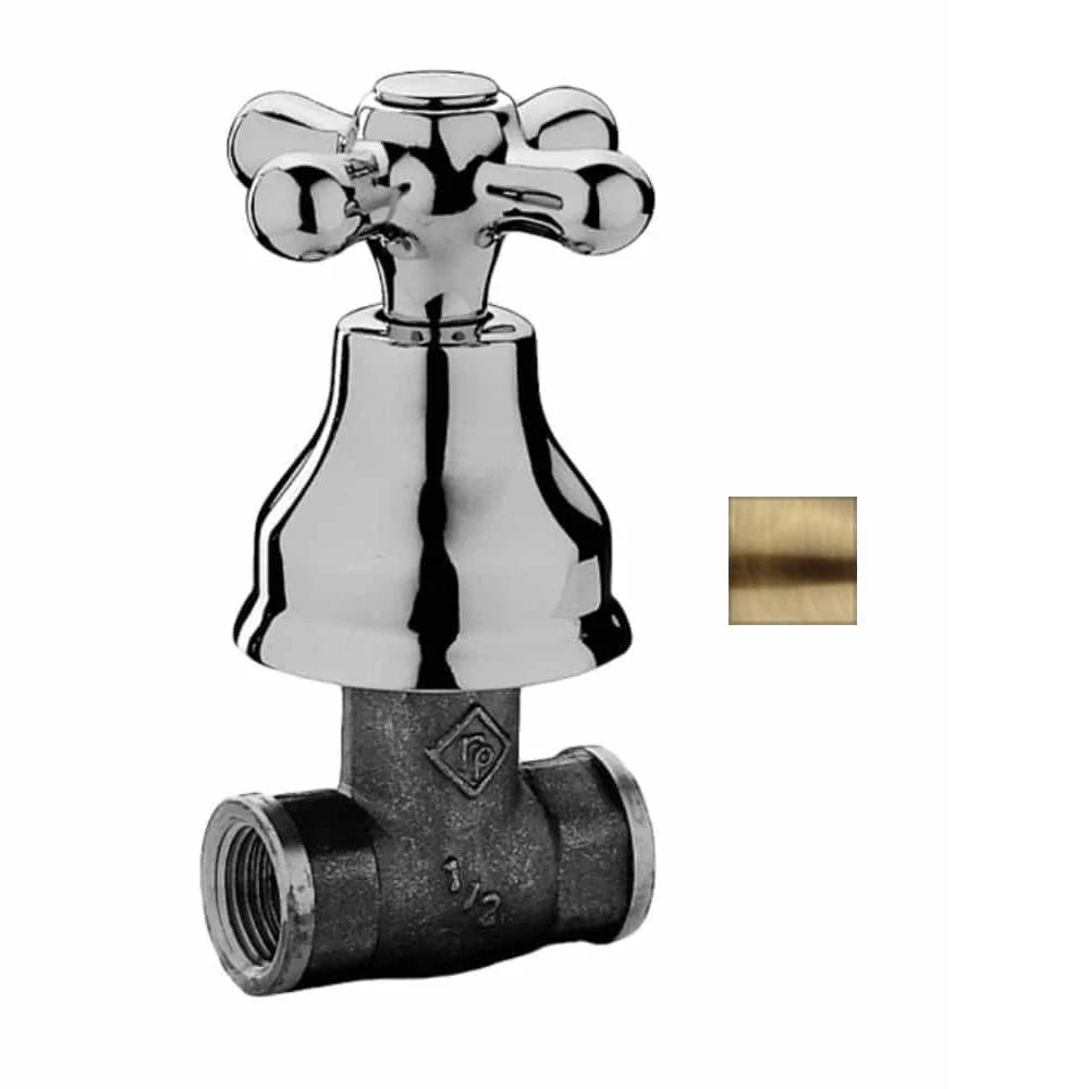 Built- straight shower faucet IRIS series model IRV010BR bronskleurig Paffoni voor Verstopte Afvoeren