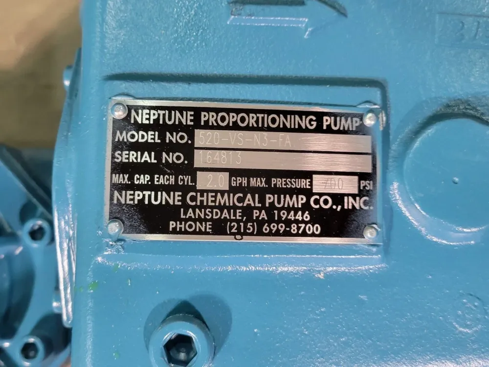 Hydraulic Simplex Metering Pump 520--N3-FA