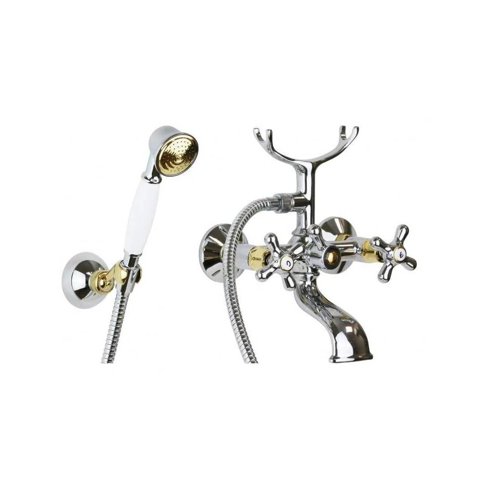 Luxury bathtub faucet fork IRIS series model IRV022CO verchroomd gold Paffoni