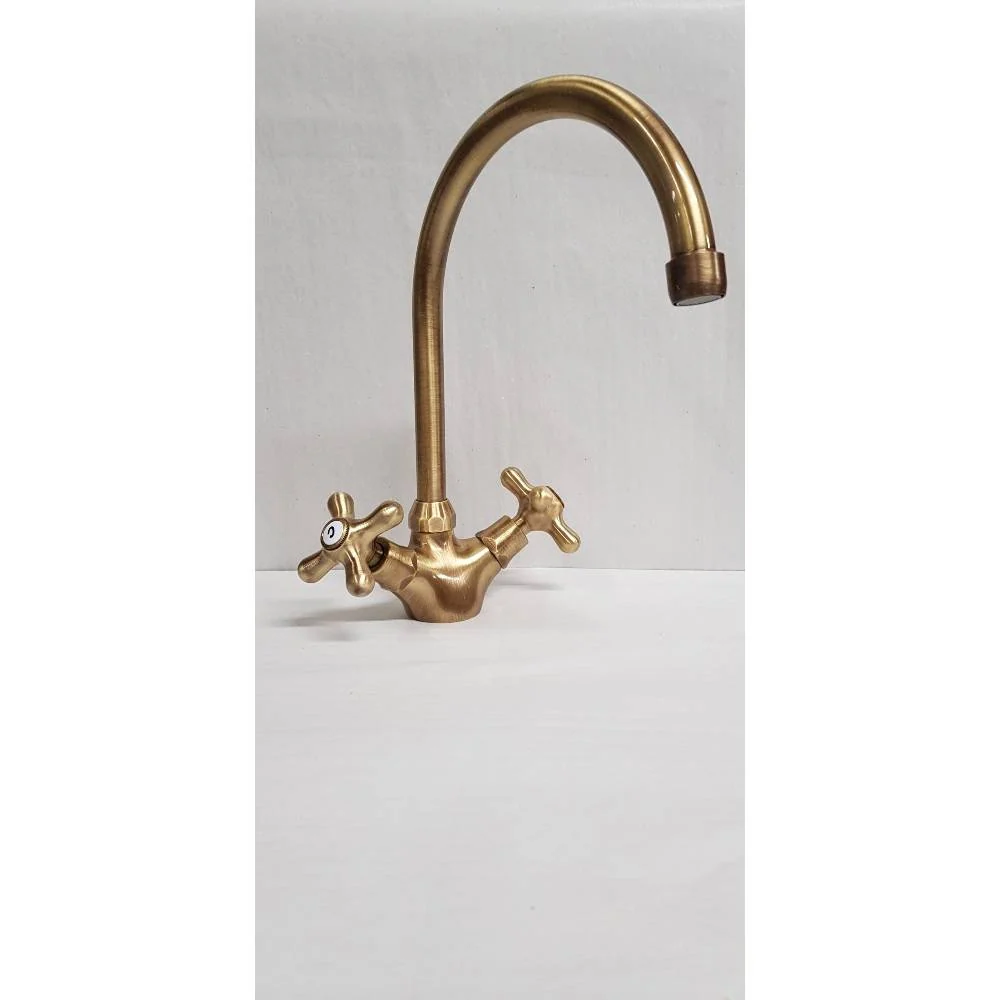 Single-hole sink group tweevoudig lever Iris series model IRV180BR Bronze Paffoni