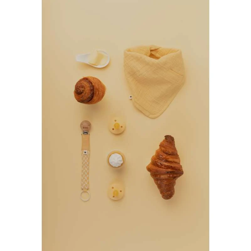 BIBS Accessoires - Paci Braid Fopspeenkoord - Pale Butter/Ivory