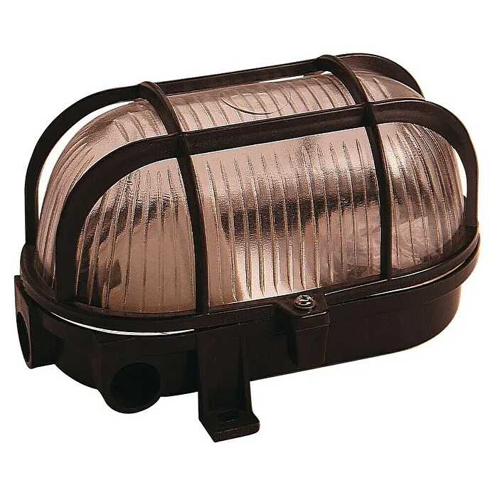 Prolight Led-wandlamp voor buiten Bullseye ovaal - 18 x 9 x 12,5 cm, Zwart, IP44