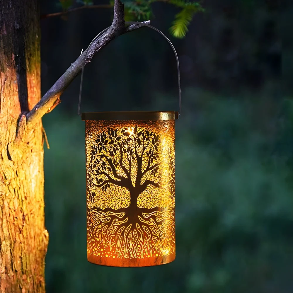 Solar Hangende Lantaarn – Boomprojectie met Warm Wit Licht en IP55 Lumio