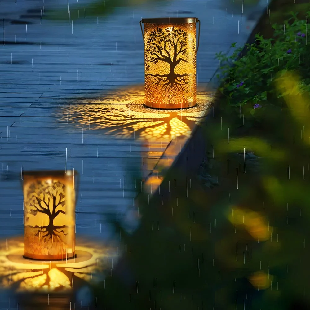 Solar Hangende Lantaarn – Boomprojectie met Warm Wit Licht en IP55 Lumio