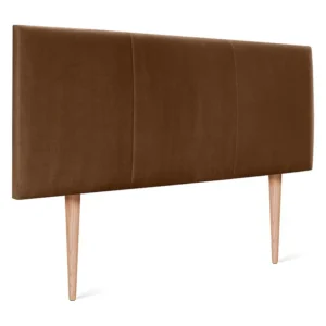 DHOME Glad fluwelen hoofdeinde met drie panelen 145x50cm bedden 135/140 - Bruin | Vandalismebestendig | Weerbestendig