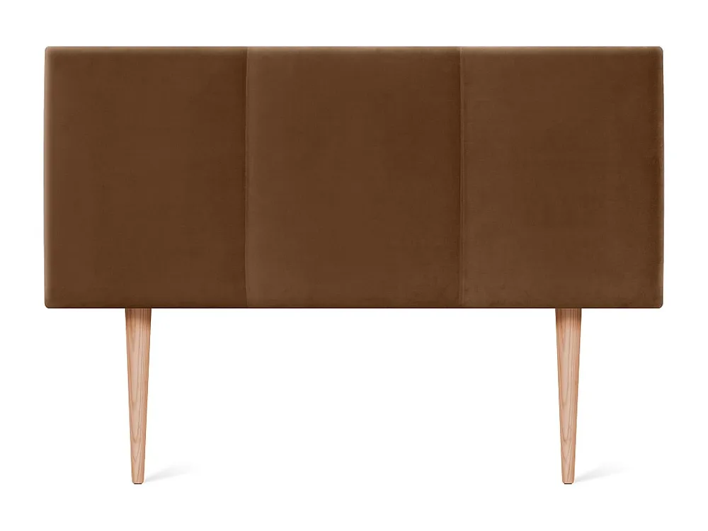 DHOME Glad fluwelen hoofdeinde met drie panelen 145x50cm bedden 135/140 - Bruin | Vandalismebestendig | Weerbestendig