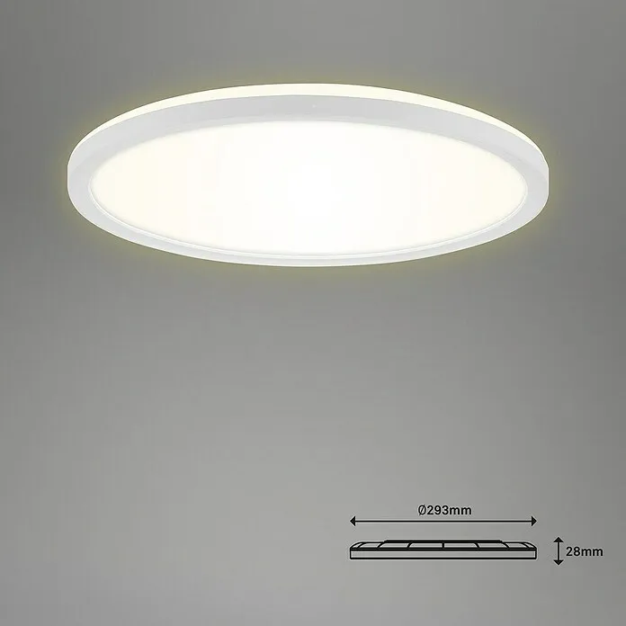 Briloner Led-plafondlamp Dun - 293 x 28 mm, Wit
