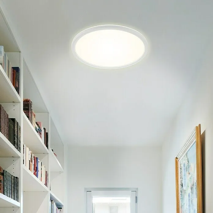 Briloner Led-plafondlamp Dun - 293 x 28 mm, Wit