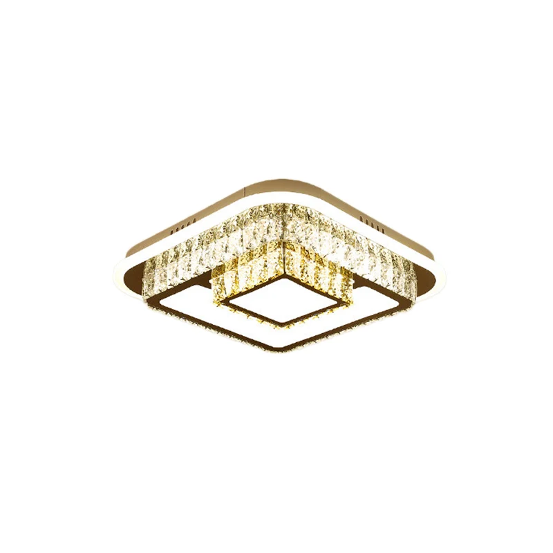 Modernisme vierkante/bloem inbouwplafondlamp Helder Kristal LED compact bij plafondlamp wit voor slaapkamer met Lange Kabel