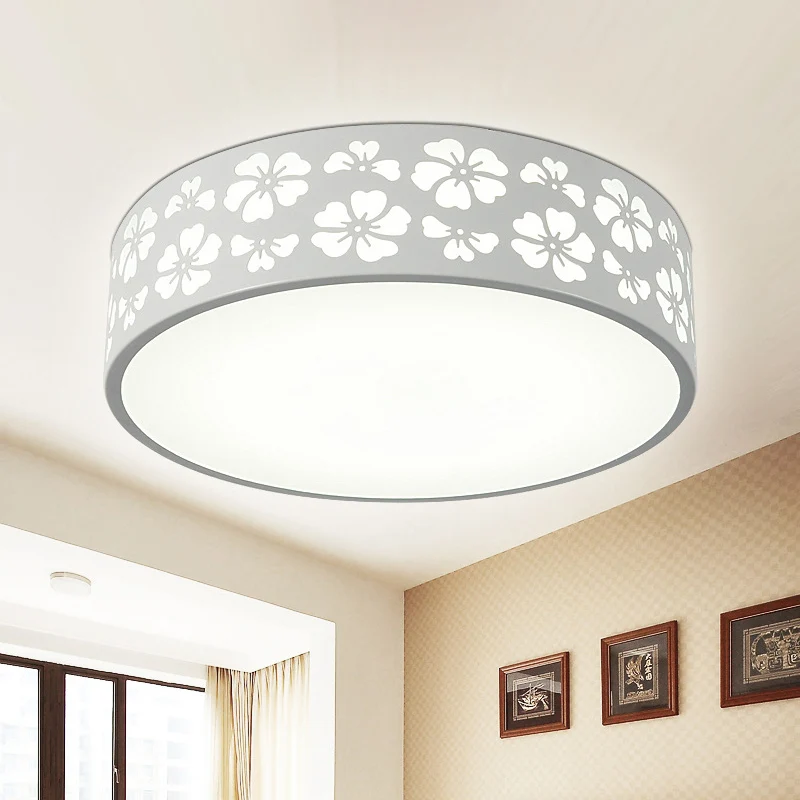 Premium LED IJzeren gesneden trommelplafondverlichting Modernistische witte LED-inbouwlamp met verzonken diffuser, 12"/16"...