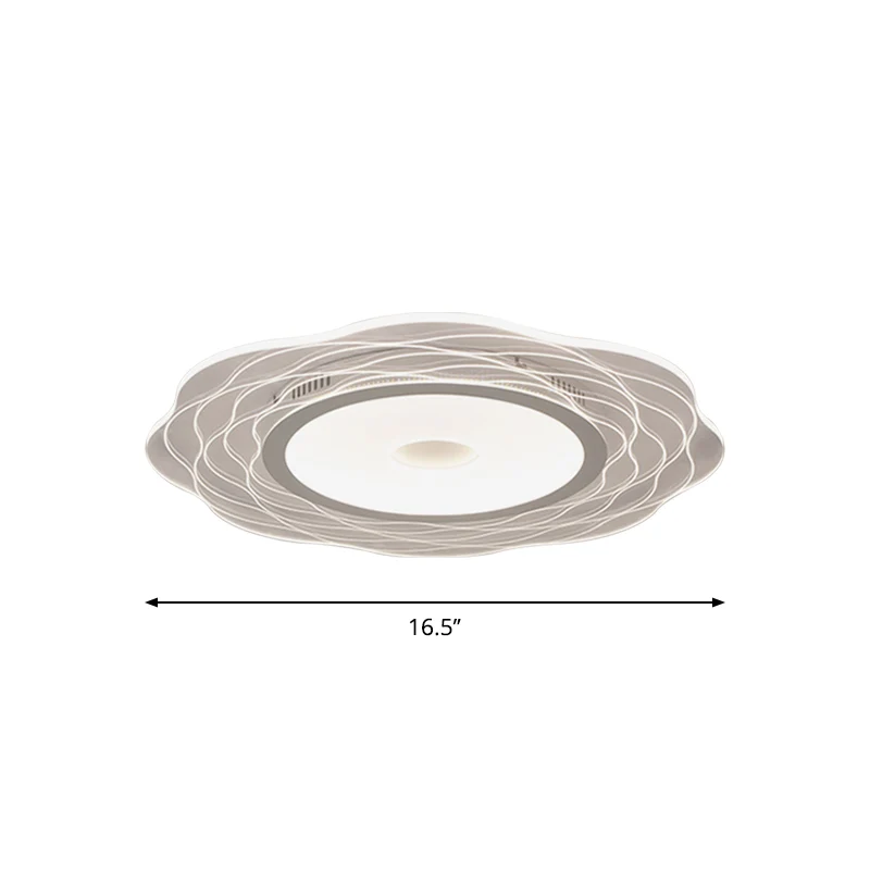 Superdunne geschulpte slaapkamerinbouwlamp Acryl minimalistische LED-plafondlamp voor inbouw warm/wit helder, 16,5"/20,5"/...