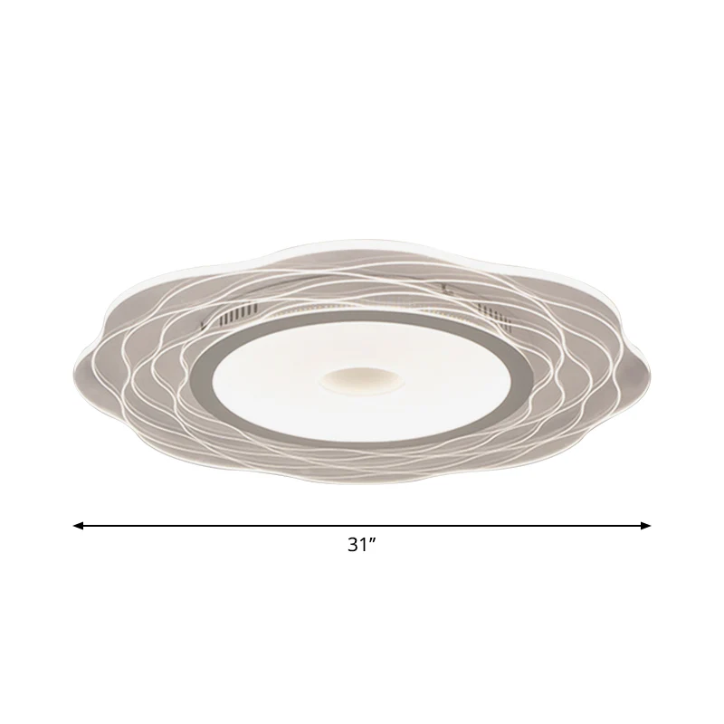 Superdunne geschulpte slaapkamerinbouwlamp Acryl minimalistische LED-plafondlamp voor inbouw warm/wit helder, 16,5"/20,5"/...