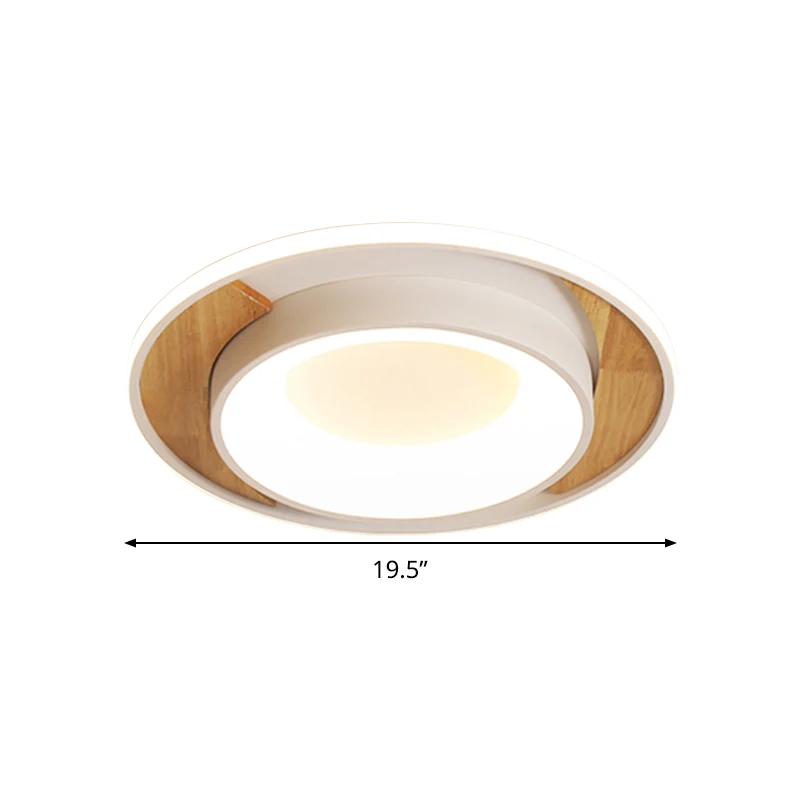 16"/19,5" brede witte ronde inbouw moderne acryl LED-plafondlamp voor slaapkamer voor Keuken