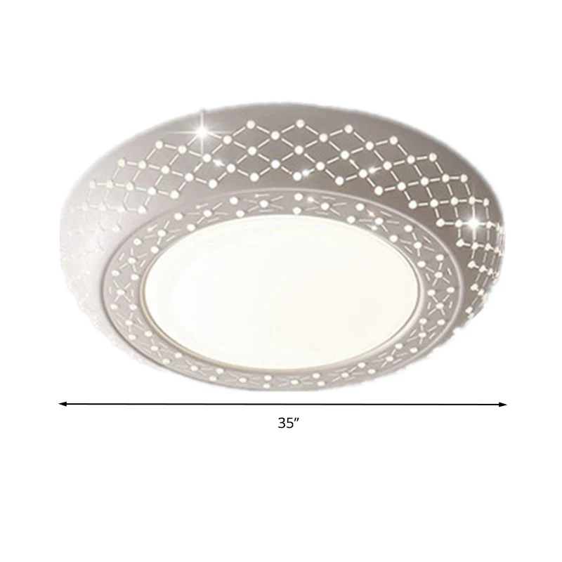 23 "/35" W LED acryl inbouwplafondlamp Eenvoudige witte uitsparing Slaapkamer inbouwlamp wit / 3 kleuren helder