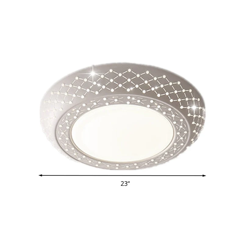 23 "/35" W LED acryl inbouwplafondlamp Eenvoudige witte uitsparing Slaapkamer inbouwlamp wit / 3 kleuren helder