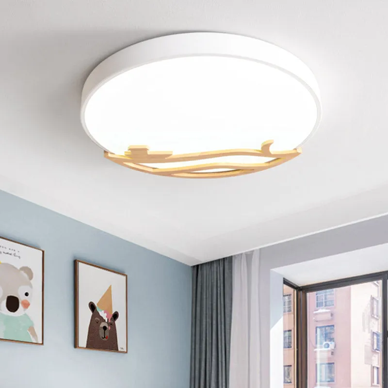 Moderne Drum Inbouwlamp Acryl Led Slaapkamer Plafondlamp groen/grijs/wit IP44 Badkamer geschikt