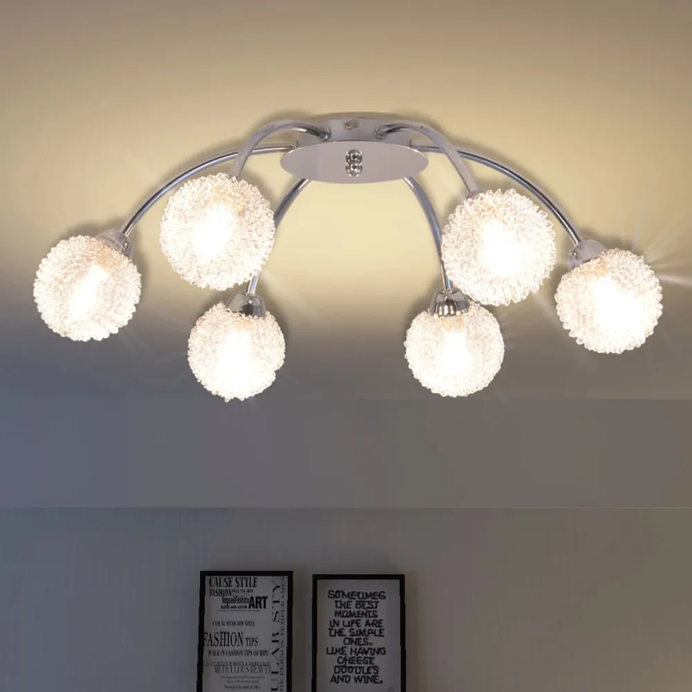 Plafondlamp met 6 LED-lampen G9 240 W