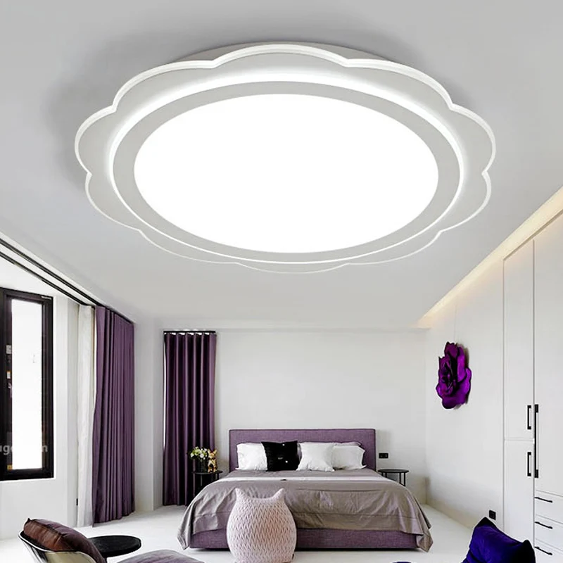 Witte bloemvormige inbouwlamp van acryl, eenvoudige acryl LED-plafondlamp voor slaapkamerveranda met Inclusief LED