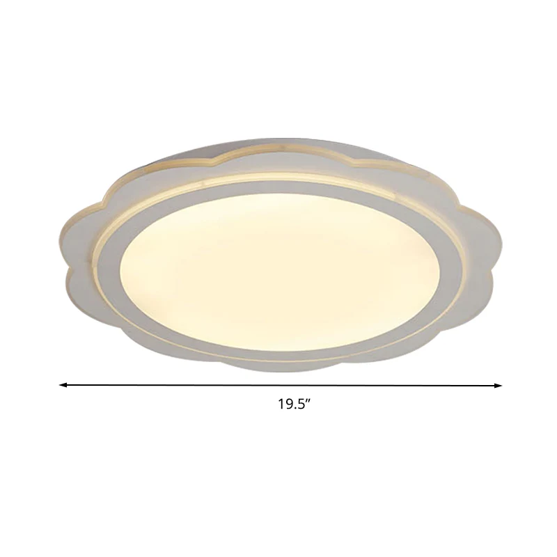Witte bloemvormige inbouwlamp van acryl, eenvoudige acryl LED-plafondlamp voor slaapkamerveranda met Inclusief LED