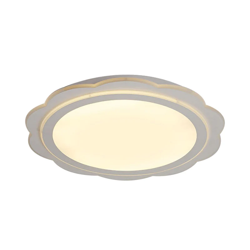 Witte bloemvormige inbouwlamp van acryl, eenvoudige acryl LED-plafondlamp voor slaapkamerveranda met Inclusief LED