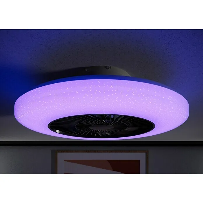 Proklima Plafondventilator met LED-verlichting - Zilver/Wit, 60 cm, 40 W voor Slaapkamer