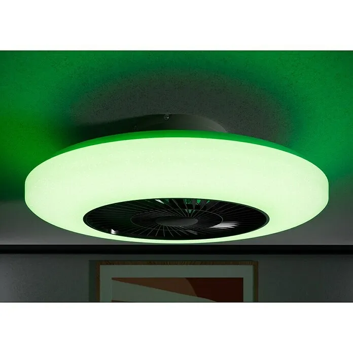 Proklima Plafondventilator met LED-verlichting - Zilver/Wit, 60 cm, 40 W voor Slaapkamer