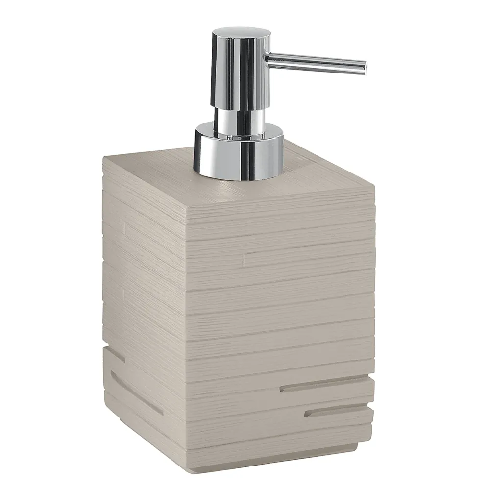 Countertop soap dispenser poly pump Gedy Quadrotto series - Light Taupe