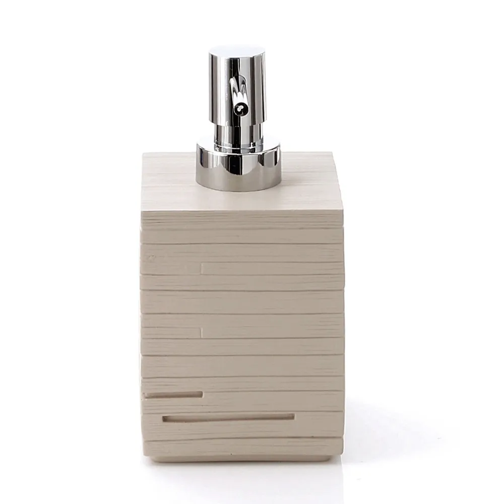 Countertop soap dispenser poly pump Gedy Quadrotto series - Light Taupe