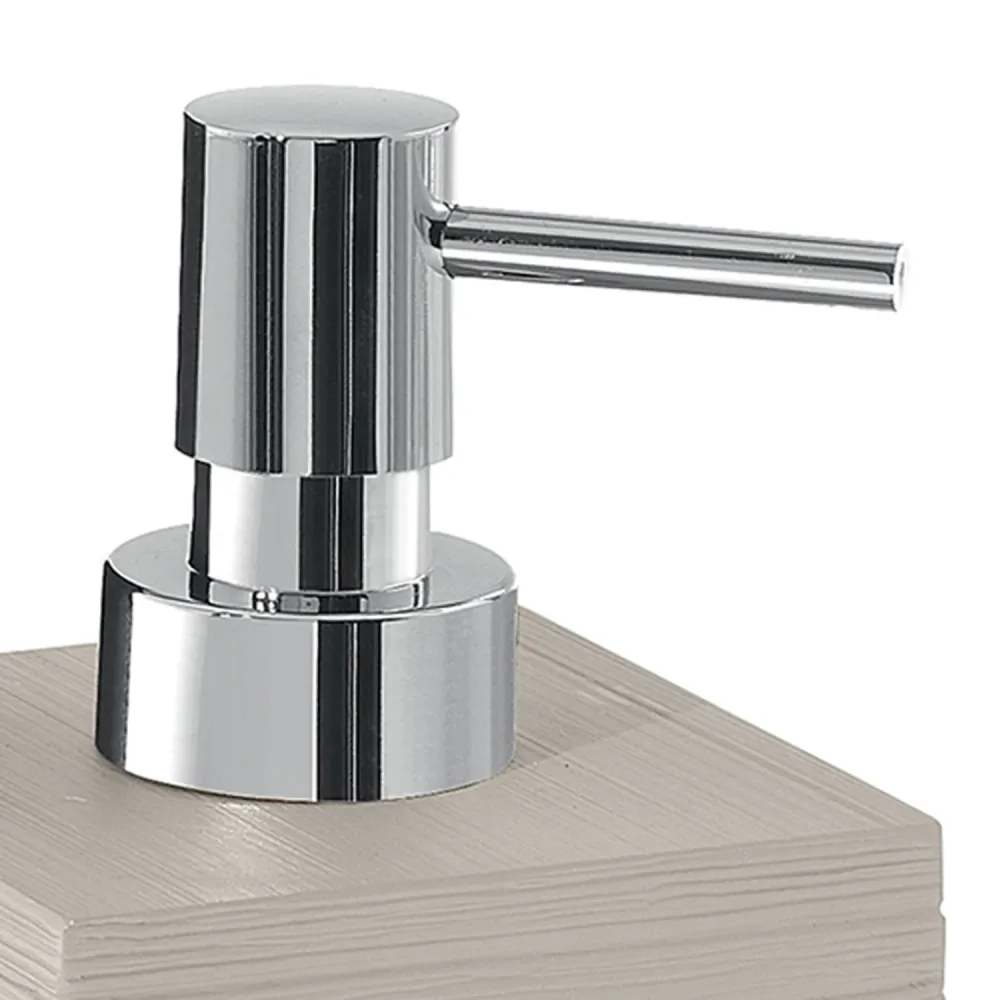 Countertop soap dispenser poly pump Gedy Quadrotto series - Light Taupe
