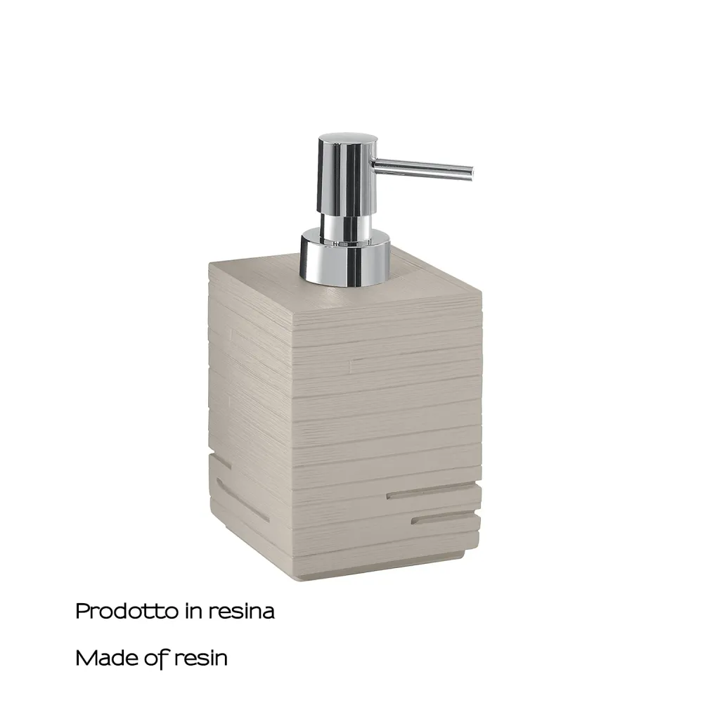 Countertop soap dispenser poly pump Gedy Quadrotto series - Light Taupe