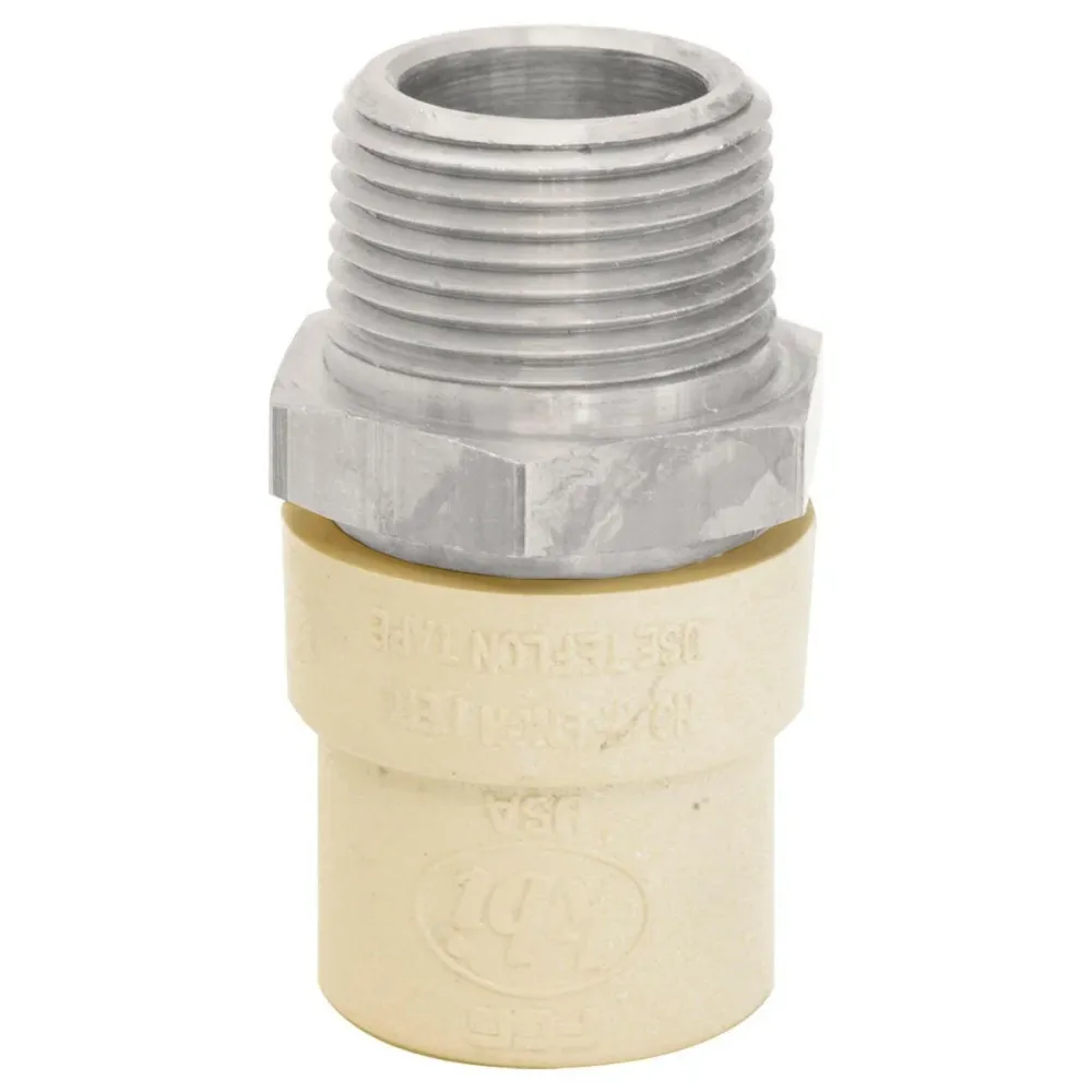 Industriële Eastman 1/2″ CPVC x Strainless Staal Transition Male Adapter