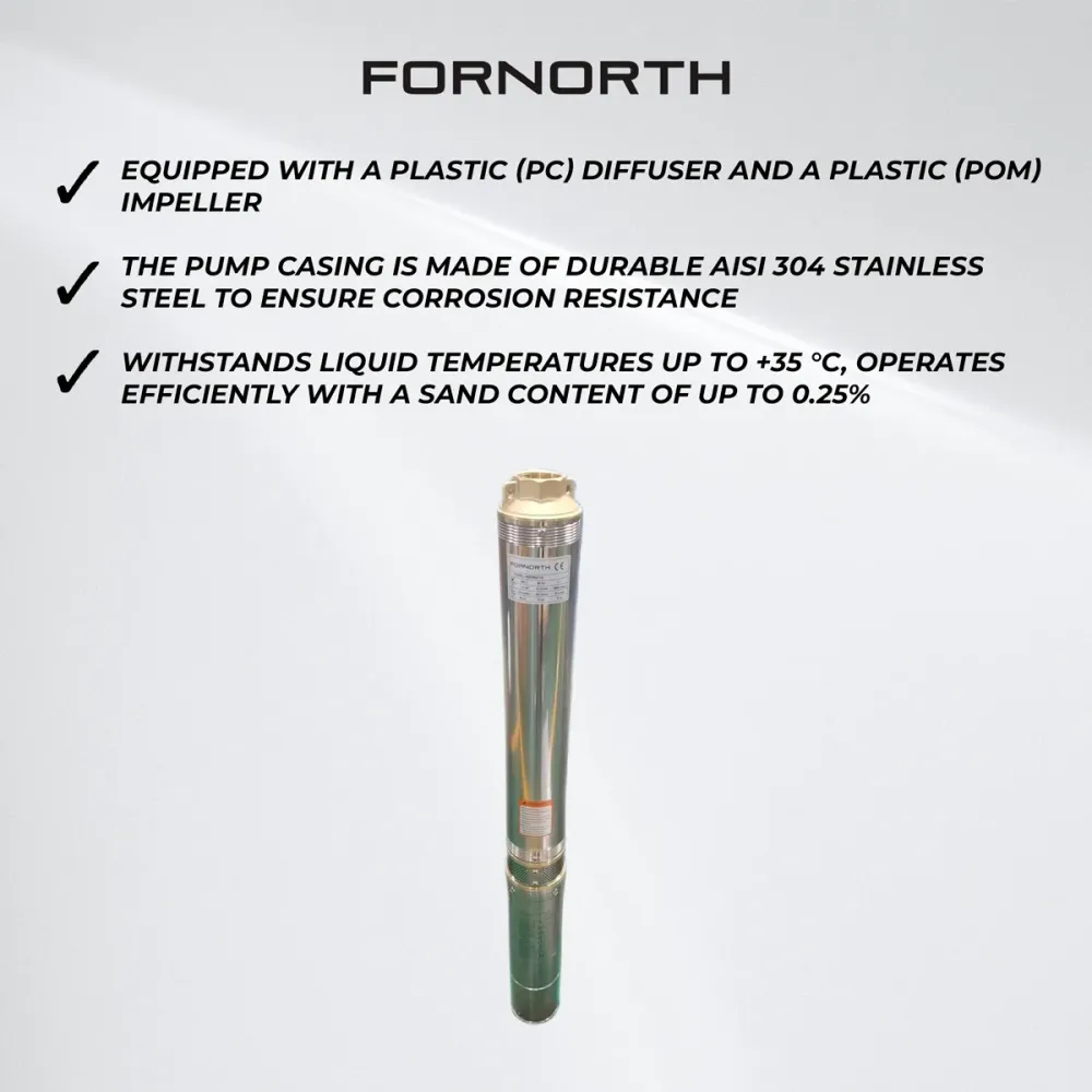 Industriële Fornorth Submersible Well Pump 1,1kw, 1,5HP