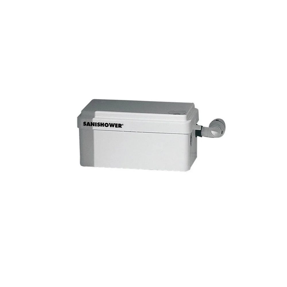 Sanishower helder water pump shower installation wherever desired