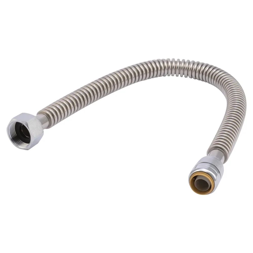 SharkBite 24- 3/4- Push-to-connect Inlet x 1- Fip Outlet Corrugated Roestvrij staal Steel Water Softener Connector